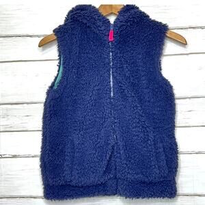 Mini Boden Blue Sherpa Teddy Vest Girls 11-12